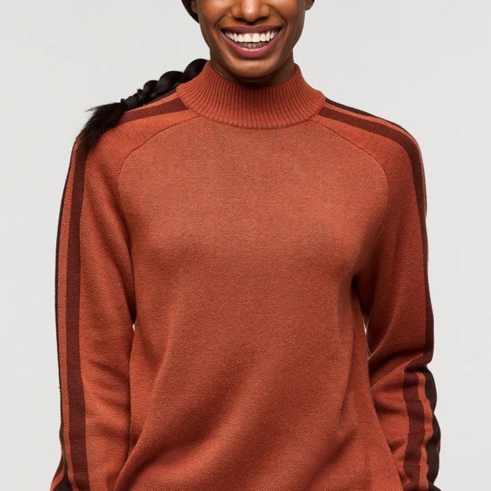 Cotopaxi Libre Mock Sweater Faded Brick Orange Brown size Medium NWT - Picture 2 of 10